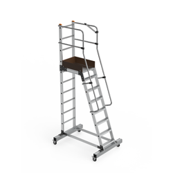 One Sided Wheeled Platform Ladder