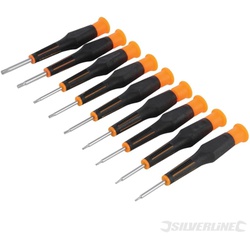 SCREWDRIVER SET 9PC PRECISION SILVERLINE