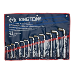 ANGLED SOCKET WRENCH SET 8-24 12 PCS KINGTONY