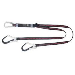 DOUBLE LANYARD WITH ABSORBER AND SNAP HOOK 1.75 MTR KARAM