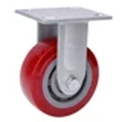 CASTER 4" H/DUTY RED FIXED EDL