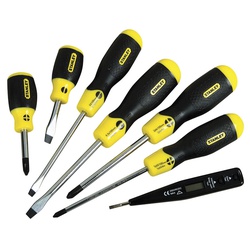 SCREWDRIVER SET 6PC MAGNETIC TIP + TESTER STANLEY