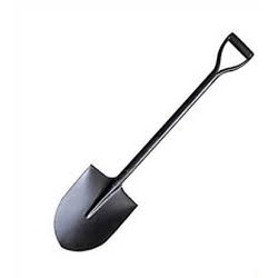 SHOVEL ROUND MOUTH METAL HDL