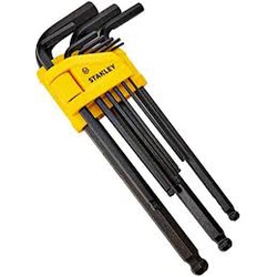 ALLEN KEY SET BALL END HEX 9PC 1.5-10MM STANLEY