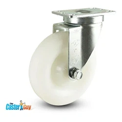 CASTER 4" NYLON WHITE SWIVEL NYPS-04 (NYSB-04)