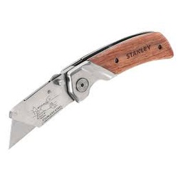 FOLDING POCKET KNIFE WITH WOODEN HANDLE STANLEY