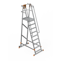 Foldable Wheeled Platform Ladder