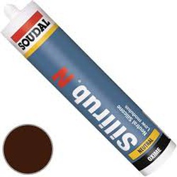 SOUDAL SILIRUB COLOR RAL 8014 300ML (BROWN)