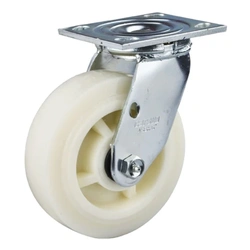 CASTER 6" NYLON WHITE SWIVEL H/D (WNPF-06)