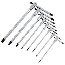 HEX KEY WITH HANDLE LONG SET 8PCS 2MM-10MM RECORD