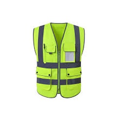 REFLECTOR VEST WITH POCKET & ZIP HHH